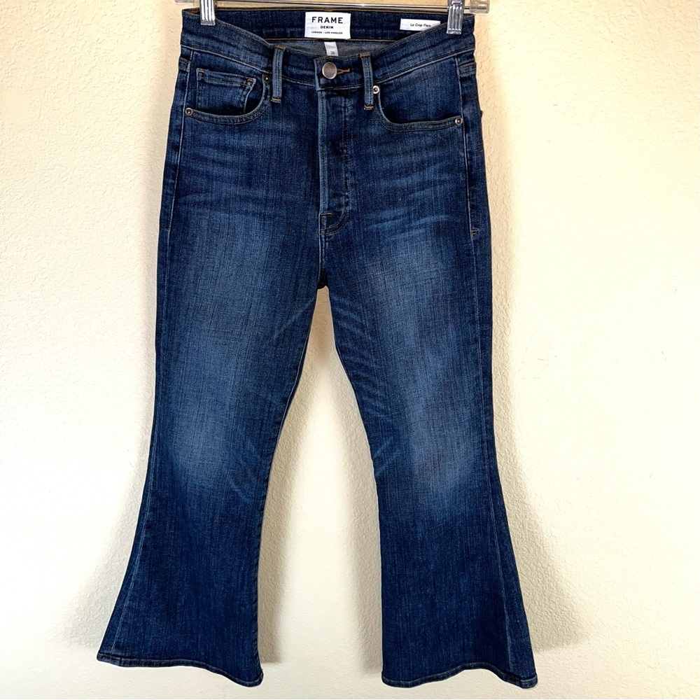 FRAME LeCrop Flare Jeans Sunrise Park Sz 26